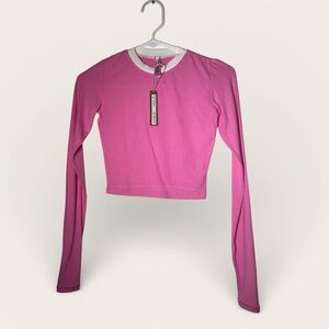 SKIMS Vibrant Pink Long Sleeve Top